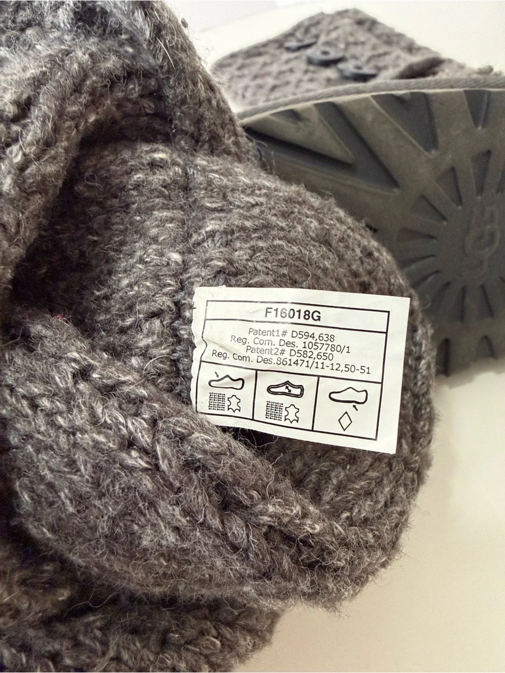 UGG Charcoal Knit Button Knee-High Boots